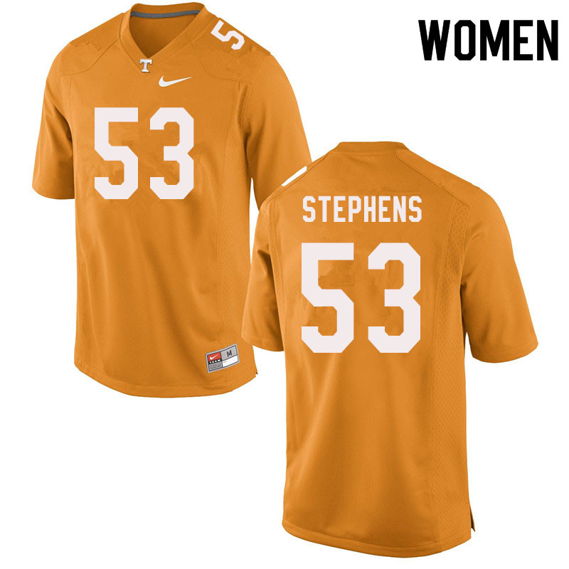 Women #53 Dawson Stephens Tennessee Volunteers College Football Jerseys Sale-Orange - Click Image to Close